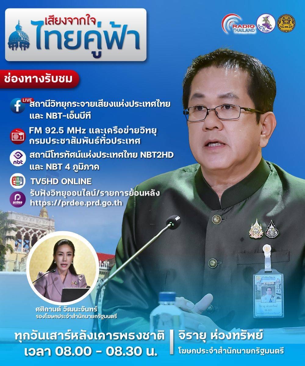 รับฟังรายการย้อนหลัง “เสียงจากใจ…ไทยคู่ฟ้า” วันที่ 16 สิงหาคม 2568 กับหลากหลายประเด็นที่น่าสนใจในรอบสัปดาห์